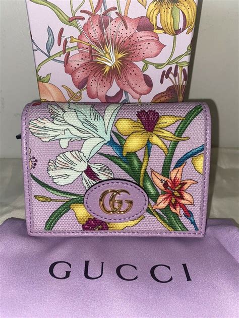 gucci flower wallet